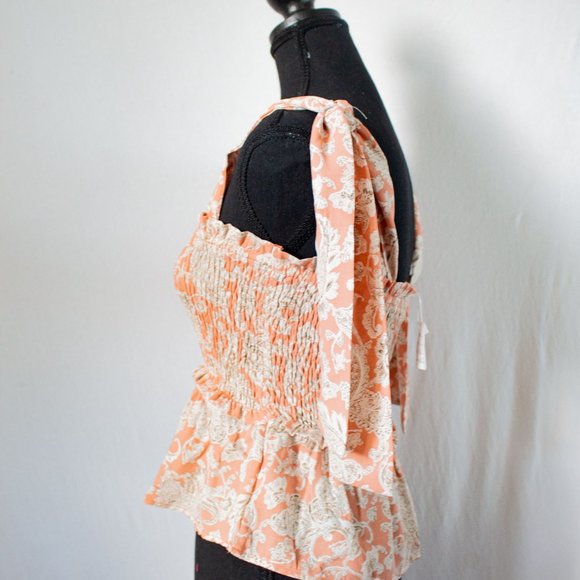 Strap-smocked layered Top│Paper Crane LA │XS - Picture 4 of 6